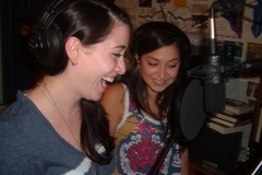 Natalie West (Jamie) and Dana Gitlin (Remy) in Recording Studio